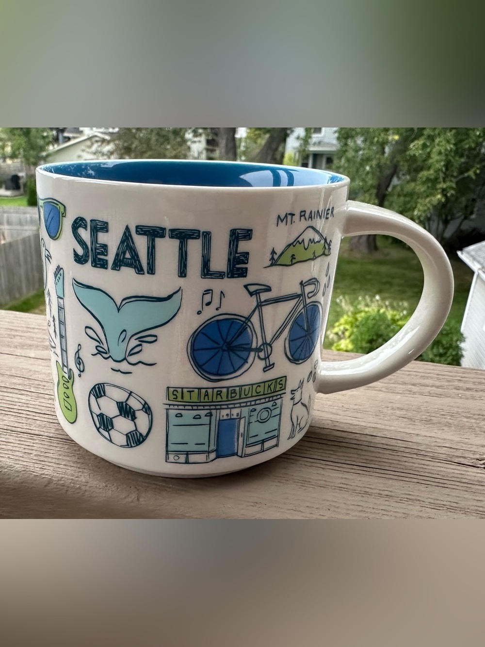 Starbucks Seattle Illustrated Ceramic Mug - Been there series